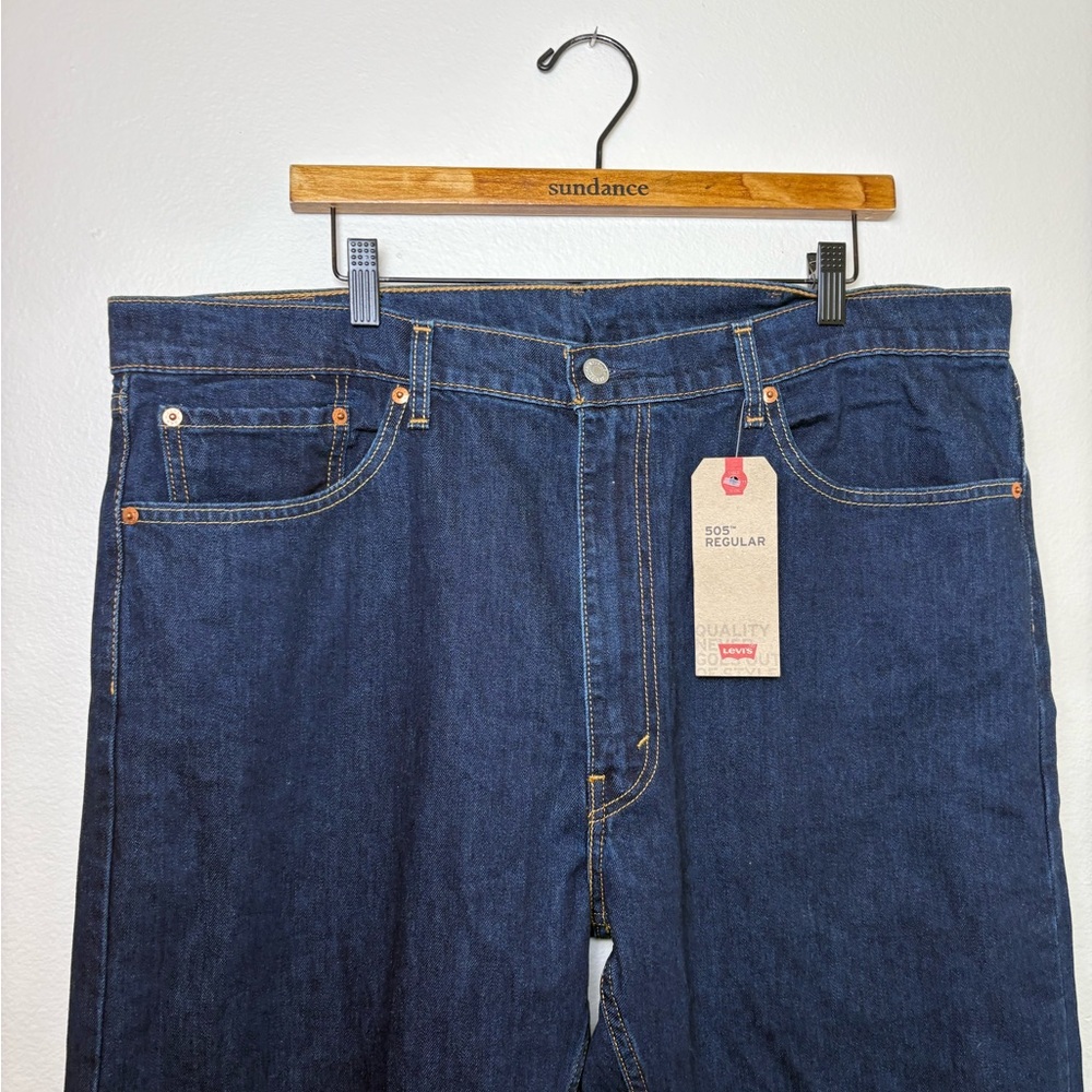 Levi’s 505 Regular MEN'S JEANS 40x30 Dark Wash - Picture 3 of 7